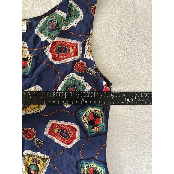 Spenser Jeremy Multicolor “family Crest” Silk Tank Size 4/US Small Classic - Picture 5 of 6